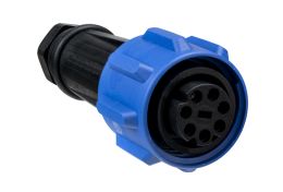 Flex Cable Connector PX0911 Range 7 Contact Socket 13mm-15mm Cable (Yellow Gland)