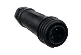 Inline Cable Connector PX0921 Range 3 Contact Plug 9mm-11mm Cable (White Gland)