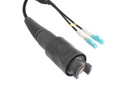 2 Channel Plug to LC Connector Cable Assembly