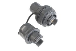 2 Channel Jam Nut Bulkhead Connector with Cable Acceptance