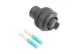 2 Channel Jam Nut to LC Connector Cable Assembly