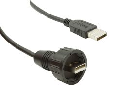 20 Series Flex USB A Male to USB A Male Cable Assembly