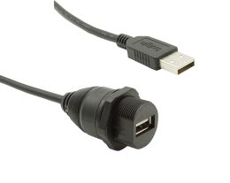 20 Series Plastic Rear Panel Mount USB