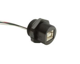 20 Series Plastic Rear Panel Mount USB with Flying Leads