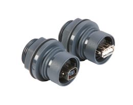 Plastic Body Front Panel Mount Connector PXP6042 Range USB