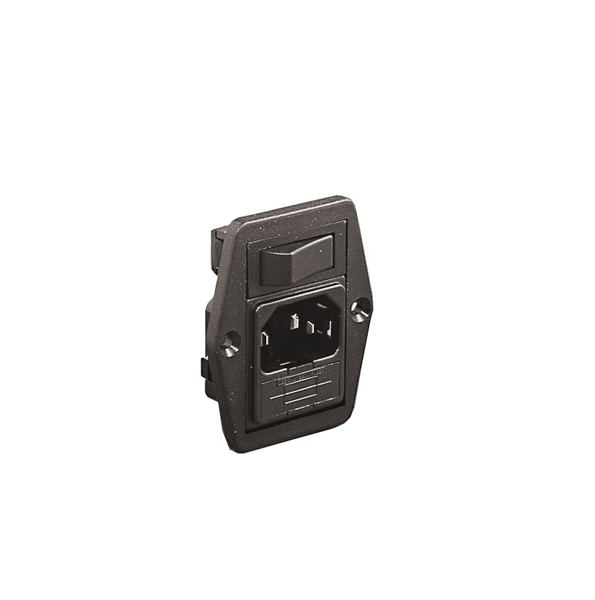 Vertical Power Entry Module with IEC C14 Inlet (Fused) & Single or ...