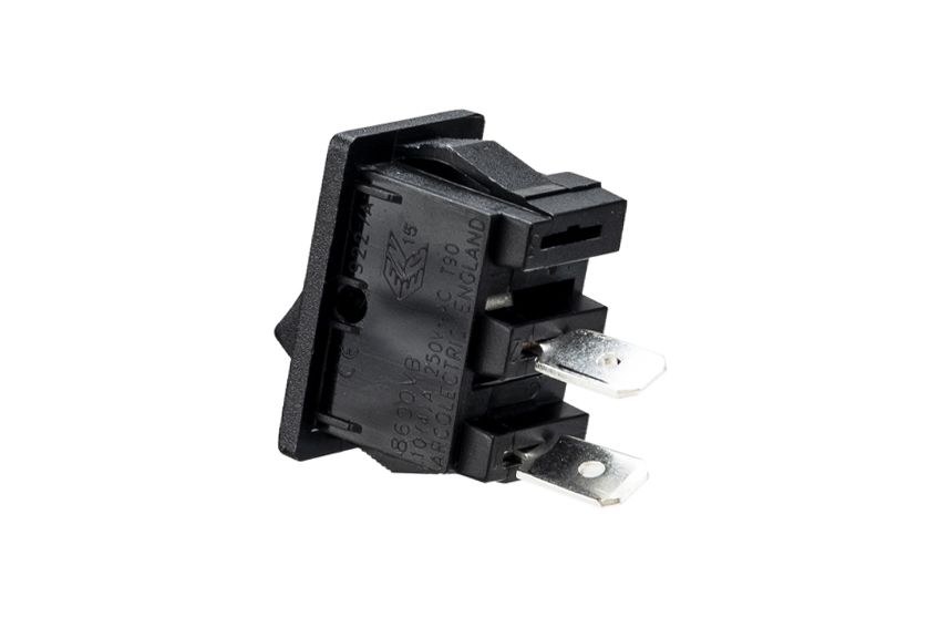 H8600VBACN Miniature rocker switch ON - OFF Single Contact Curved