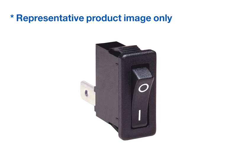 H8800VAAAB Ultra-Thin Rocker Switch ON - OFF Single Contact Curved