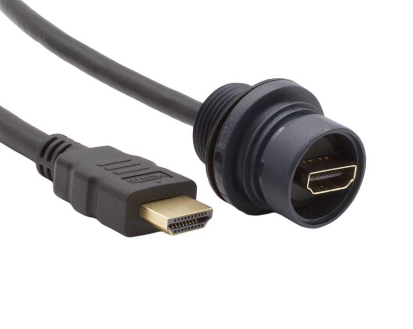 Plastic Body Front Panel Mount Connector PXP6062 Range HDMI