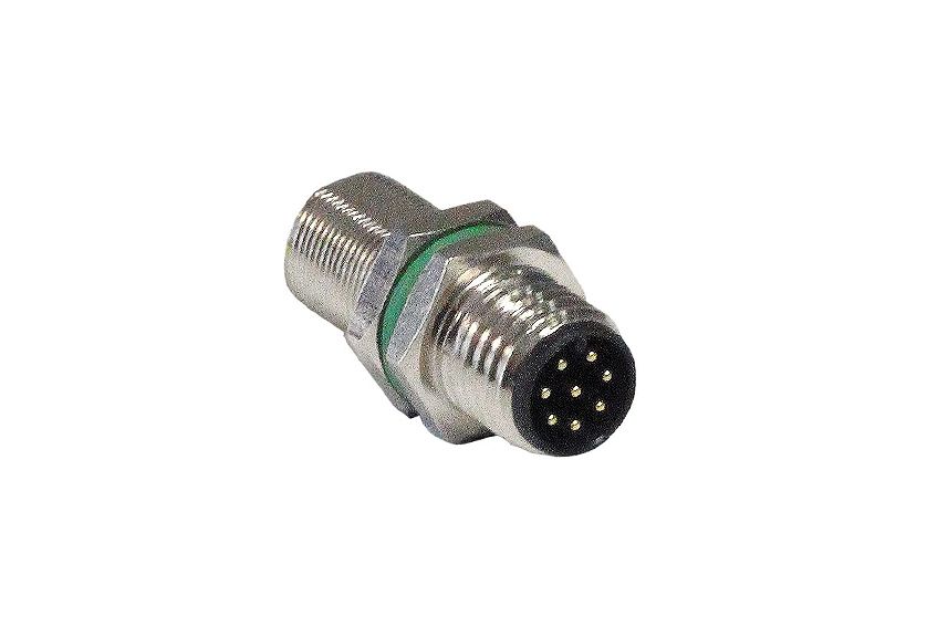 M8-Steckverbinder zur Rückwandmontage, Stecker oder Buchse, Litzen 